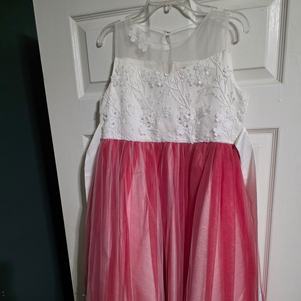 White and Pink Floral Dress